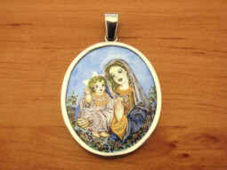 Stříbrný přívěsek - Madonka