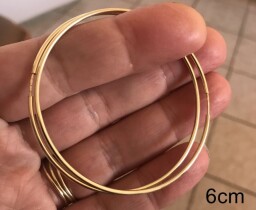 Zlaté náušnice kruhy - duté tl. 1,5