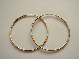 Zlaté náušnice kruhy - duté tl. 1,2