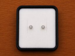 Zlaté náušnice na šroubek - kámen 2mm