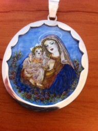 Stříbrný přívěsek - Madonka velká