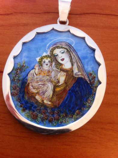 Stříbrný přívěsek - Madonka velká