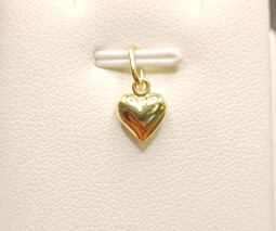 Zlatý dětský přívěsek - Srdce duté malé
