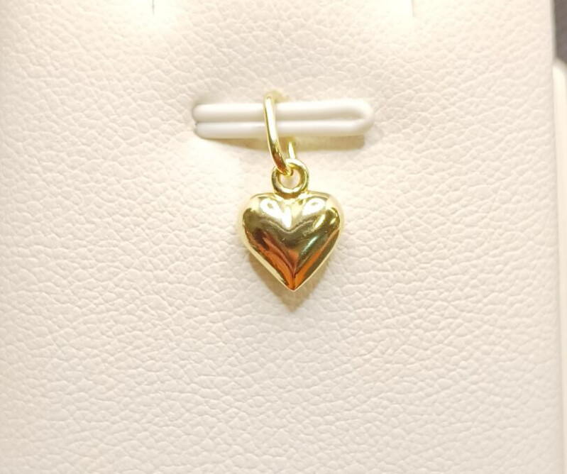 Zlatý dětský přívěsek - Srdce duté malé