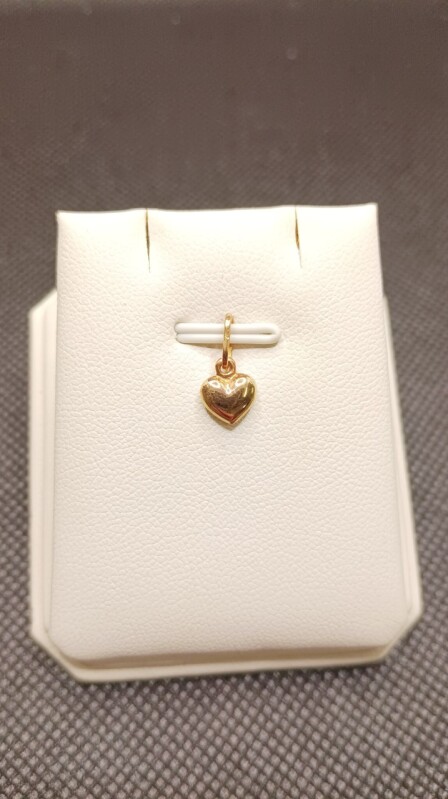 Zlatý dětský přívěsek - Srdce duté malé