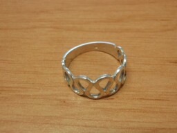 Stříbrný prsten - obloučky