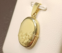 Zlatý přívěsek - Medailon ovál