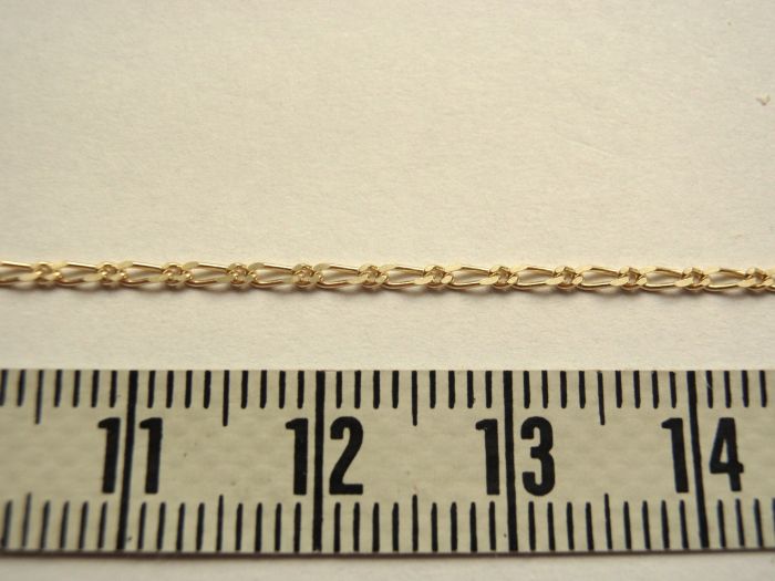 Zlatý dětský řetízek - figaro 1+1 "0,4"