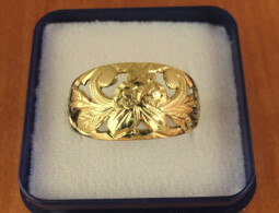 Zlatý prsten - prořezávaný široký