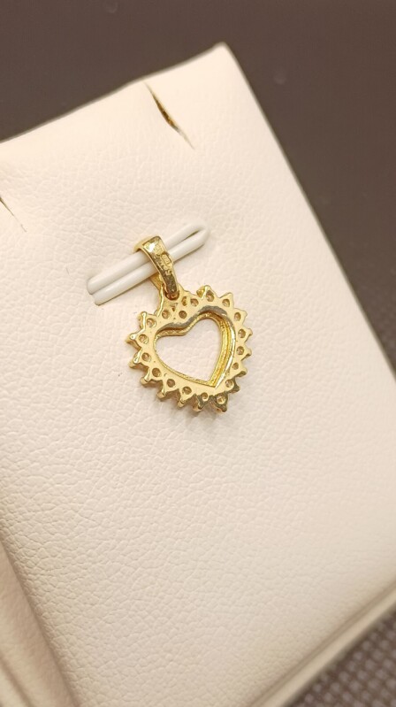 Přívěsek srdce se zirkony (CZ)