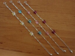 Stříbrné dětské náramky s motýlky Swarovski