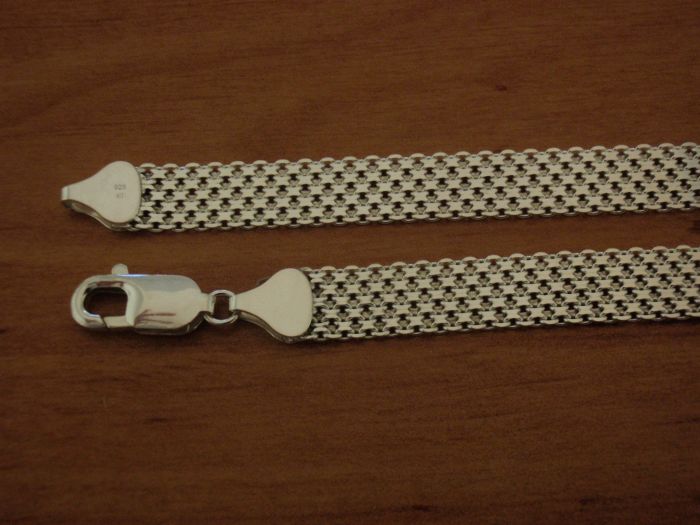 Stříbrný řetízek - bismark 5