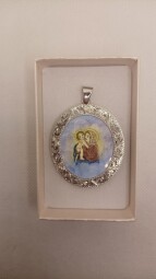 Stříbrný přívěsek - madonka velká rytá