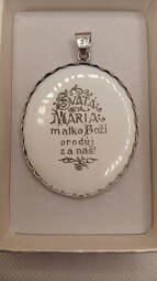 Stříbrný přívěsek - madonka velká rytá