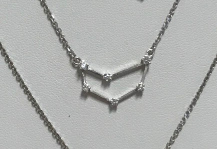 Stříbrný náhrdelník - souhvězdí se zirkony