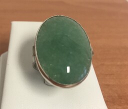 Stříbrný prsten s polodrahokamem - avanturin