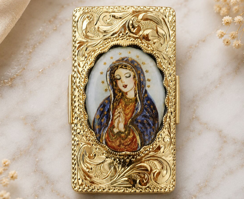 Zlatý prsten s Madonkou - velký